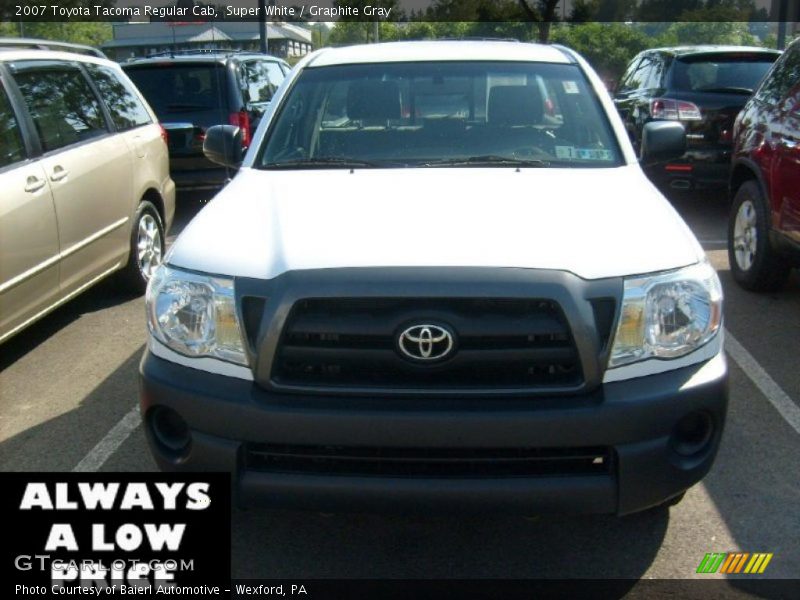 Super White / Graphite Gray 2007 Toyota Tacoma Regular Cab