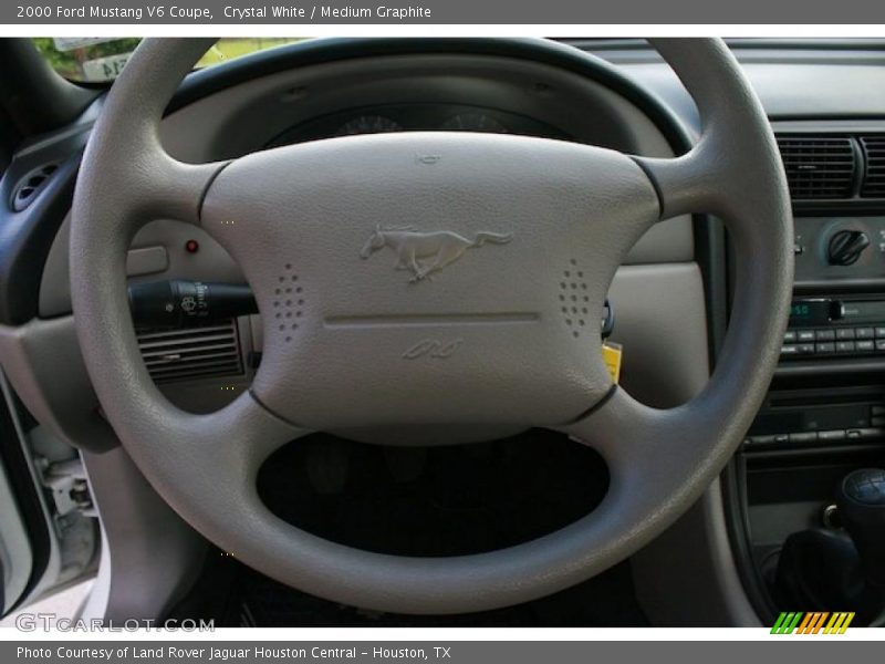 Crystal White / Medium Graphite 2000 Ford Mustang V6 Coupe