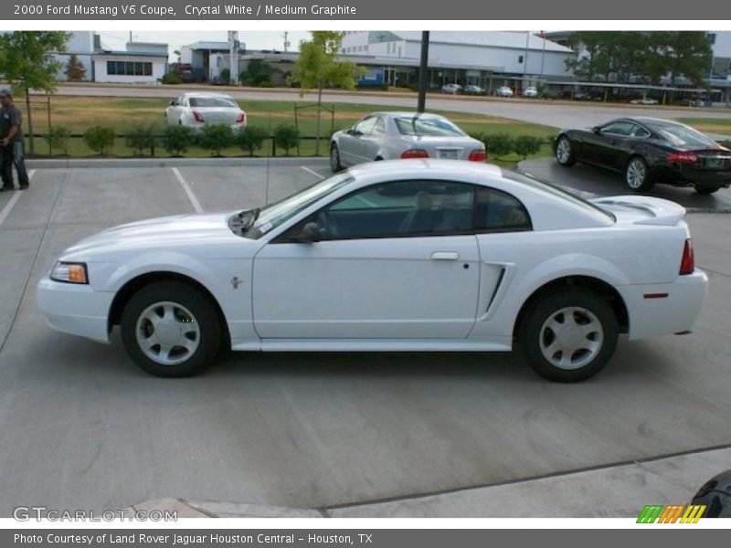 Crystal White / Medium Graphite 2000 Ford Mustang V6 Coupe