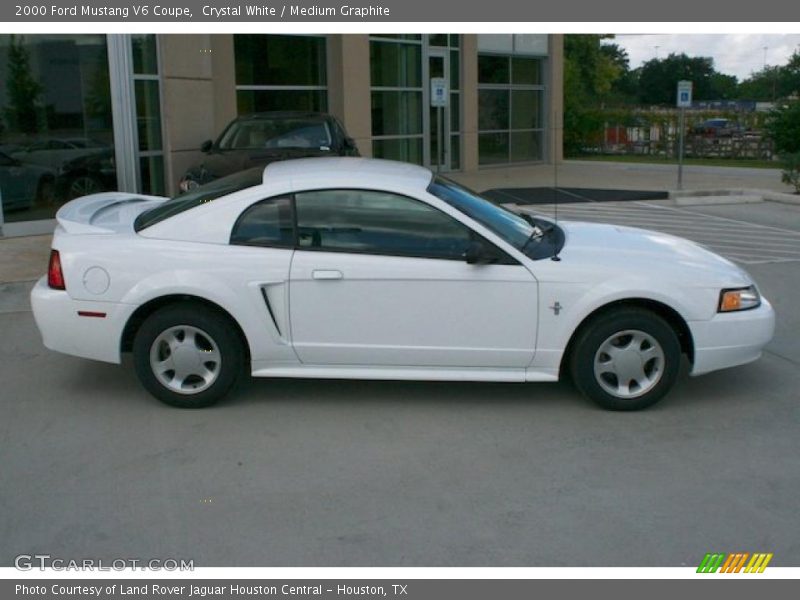 Crystal White / Medium Graphite 2000 Ford Mustang V6 Coupe