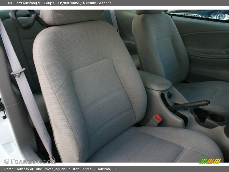 Crystal White / Medium Graphite 2000 Ford Mustang V6 Coupe