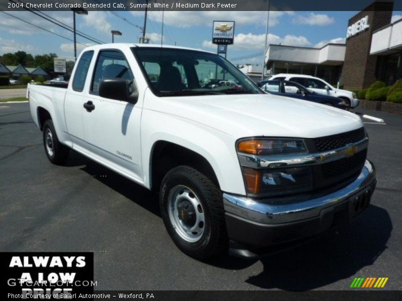 Summit White / Medium Dark Pewter 2004 Chevrolet Colorado Extended Cab