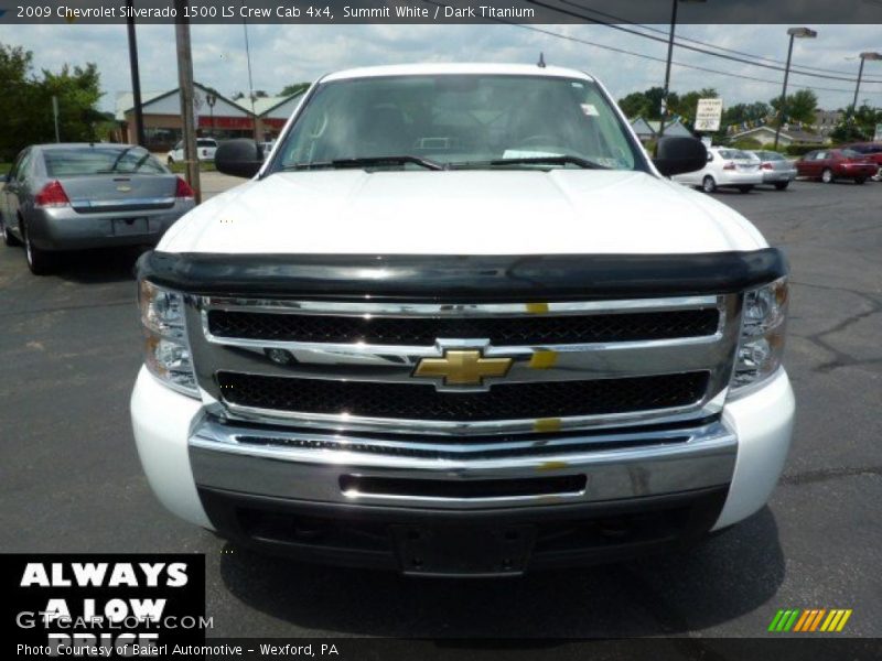 Summit White / Dark Titanium 2009 Chevrolet Silverado 1500 LS Crew Cab 4x4