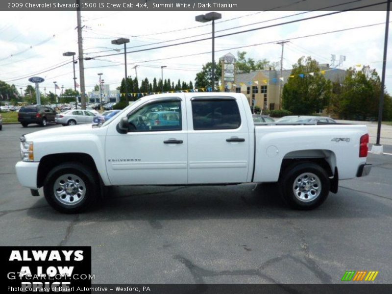 Summit White / Dark Titanium 2009 Chevrolet Silverado 1500 LS Crew Cab 4x4