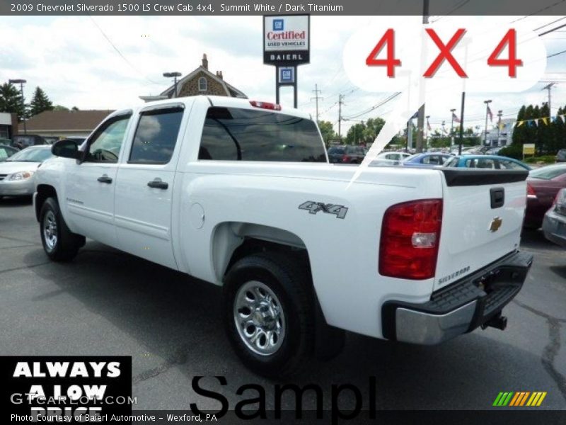 Summit White / Dark Titanium 2009 Chevrolet Silverado 1500 LS Crew Cab 4x4