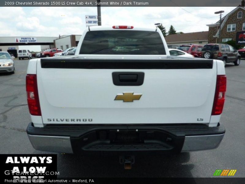 Summit White / Dark Titanium 2009 Chevrolet Silverado 1500 LS Crew Cab 4x4