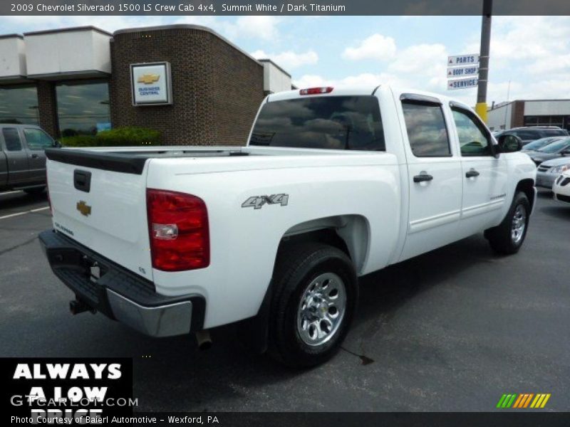 Summit White / Dark Titanium 2009 Chevrolet Silverado 1500 LS Crew Cab 4x4