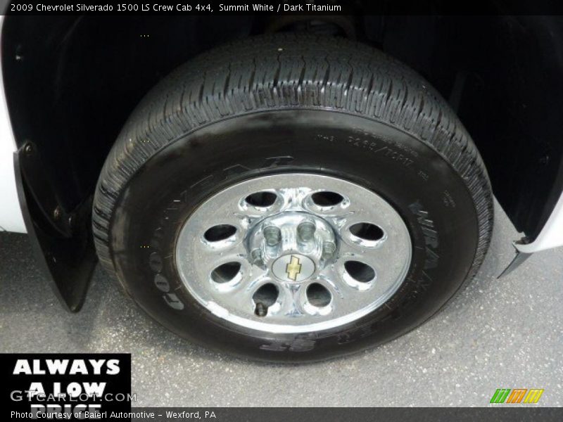 Summit White / Dark Titanium 2009 Chevrolet Silverado 1500 LS Crew Cab 4x4