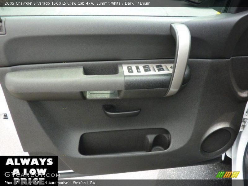 Summit White / Dark Titanium 2009 Chevrolet Silverado 1500 LS Crew Cab 4x4