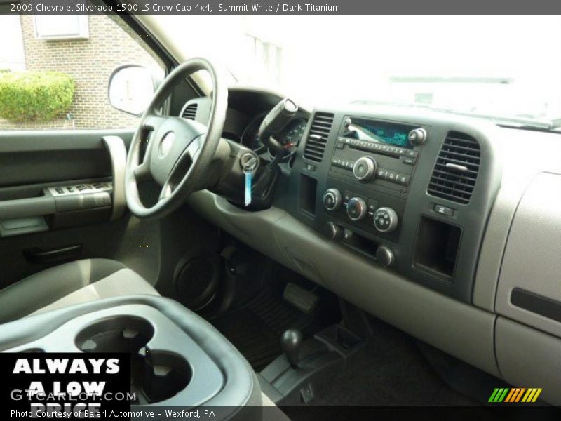 Summit White / Dark Titanium 2009 Chevrolet Silverado 1500 LS Crew Cab 4x4
