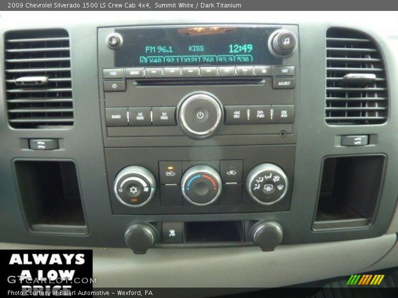 Summit White / Dark Titanium 2009 Chevrolet Silverado 1500 LS Crew Cab 4x4