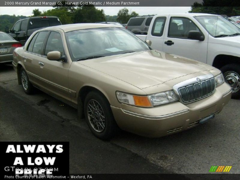 Harvest Gold Metallic / Medium Parchment 2000 Mercury Grand Marquis GS