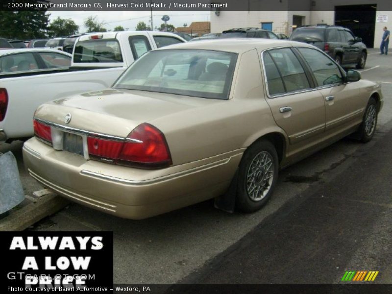 Harvest Gold Metallic / Medium Parchment 2000 Mercury Grand Marquis GS