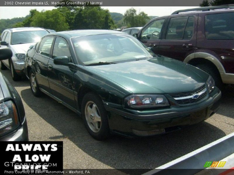 Medium Green Pearl / Neutral 2002 Chevrolet Impala LS