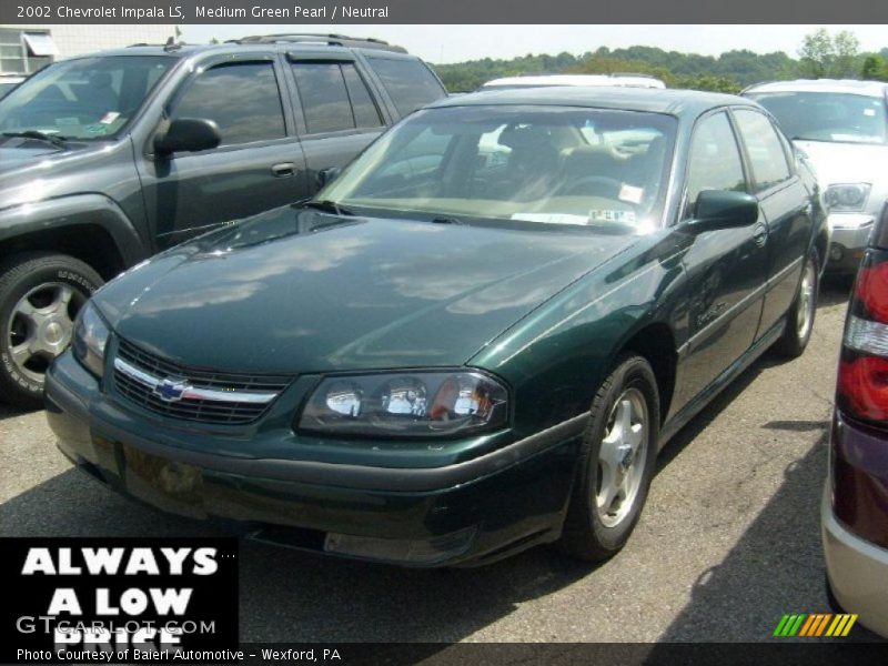 Medium Green Pearl / Neutral 2002 Chevrolet Impala LS