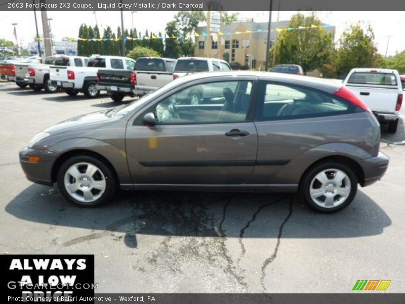 Liquid Grey Metallic / Dark Charcoal 2003 Ford Focus ZX3 Coupe