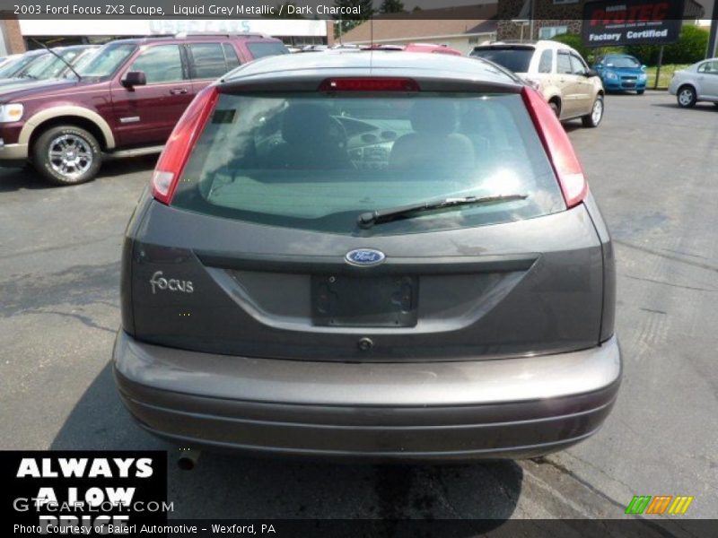 Liquid Grey Metallic / Dark Charcoal 2003 Ford Focus ZX3 Coupe