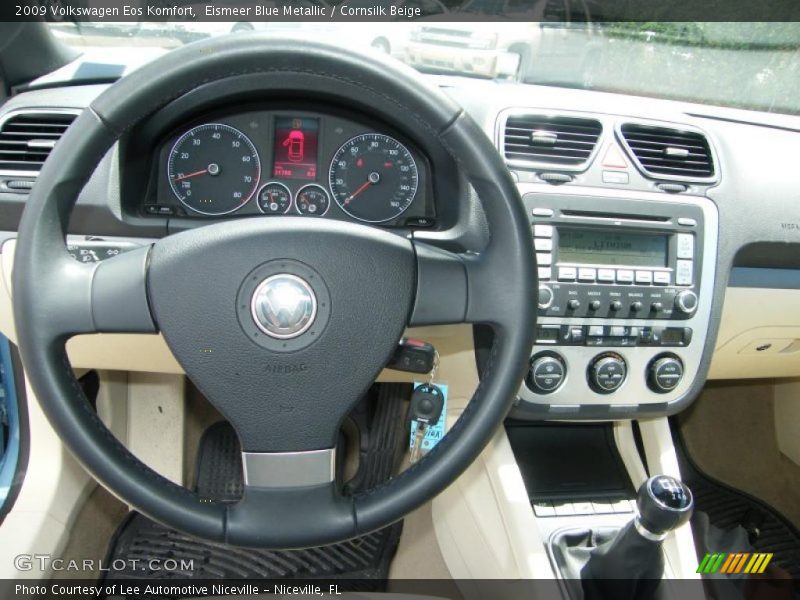 Eismeer Blue Metallic / Cornsilk Beige 2009 Volkswagen Eos Komfort