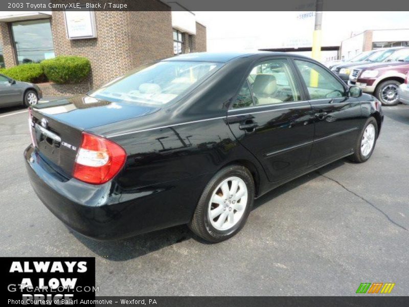 Black / Taupe 2003 Toyota Camry XLE