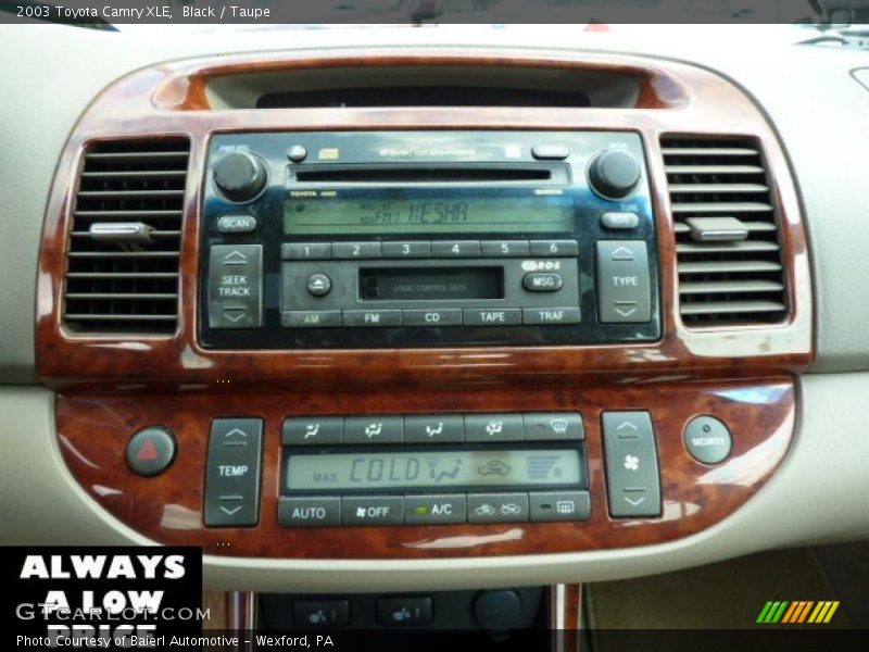 Black / Taupe 2003 Toyota Camry XLE