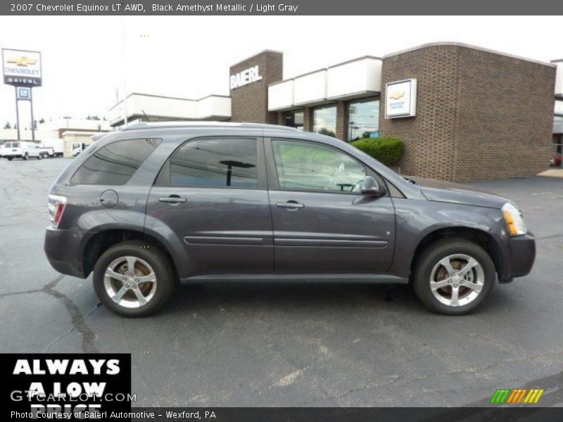 Black Amethyst Metallic / Light Gray 2007 Chevrolet Equinox LT AWD