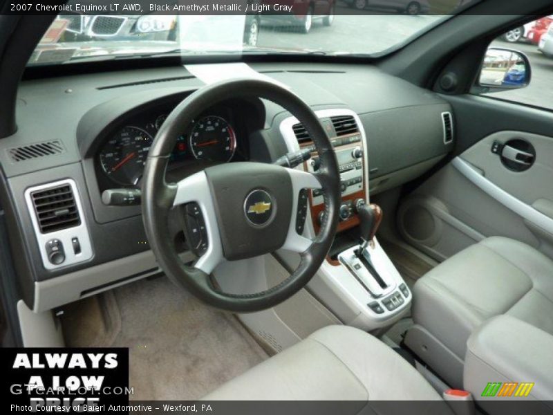 Black Amethyst Metallic / Light Gray 2007 Chevrolet Equinox LT AWD