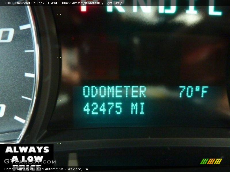 Black Amethyst Metallic / Light Gray 2007 Chevrolet Equinox LT AWD