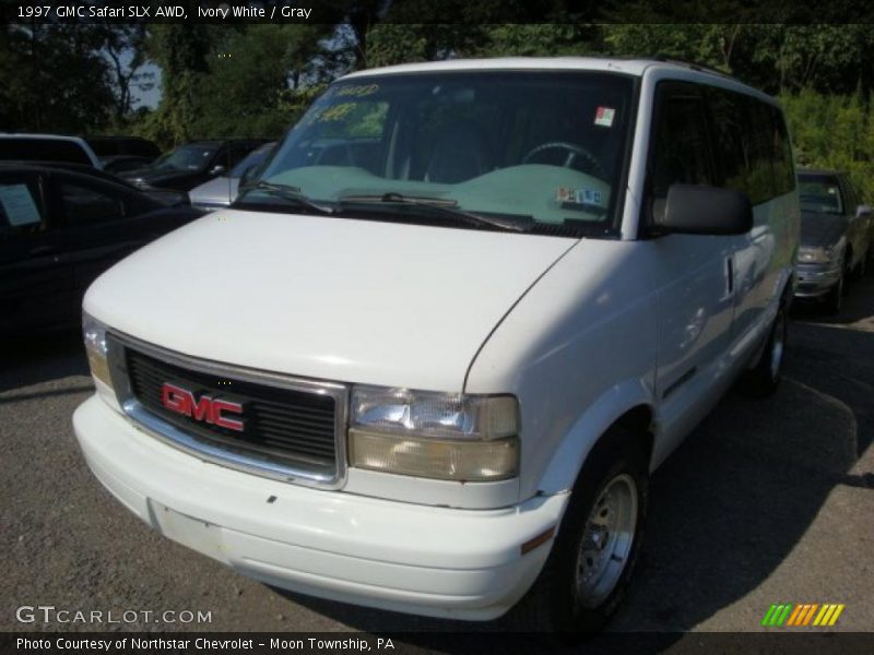 Ivory White / Gray 1997 GMC Safari SLX AWD