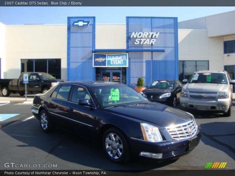 Blue Chip / Ebony 2007 Cadillac DTS Sedan