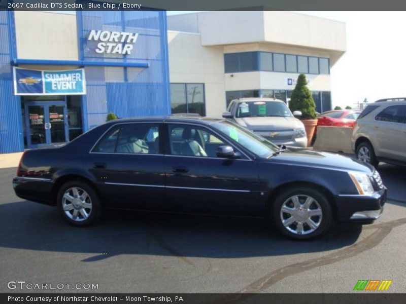Blue Chip / Ebony 2007 Cadillac DTS Sedan