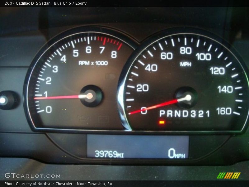 Blue Chip / Ebony 2007 Cadillac DTS Sedan