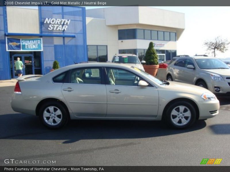 Gold Mist Metallic / Neutral Beige 2008 Chevrolet Impala LT