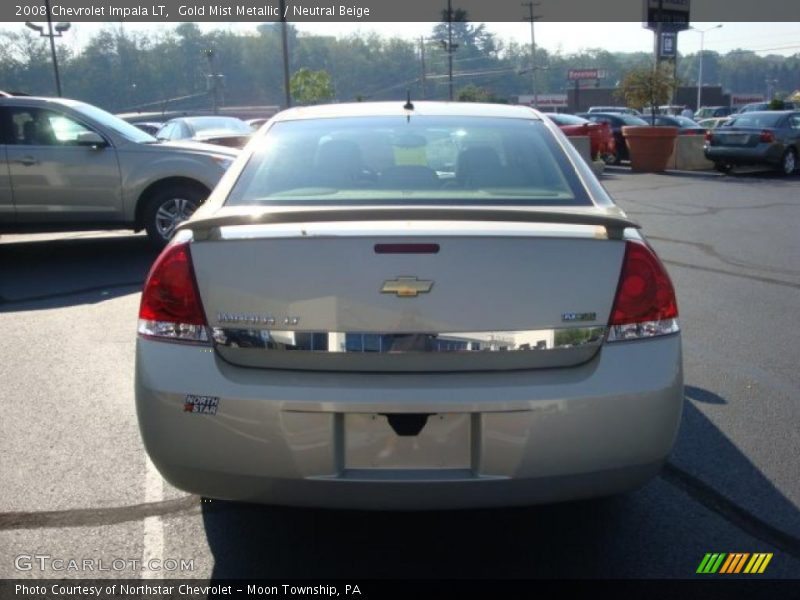 Gold Mist Metallic / Neutral Beige 2008 Chevrolet Impala LT