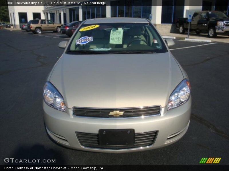 Gold Mist Metallic / Neutral Beige 2008 Chevrolet Impala LT