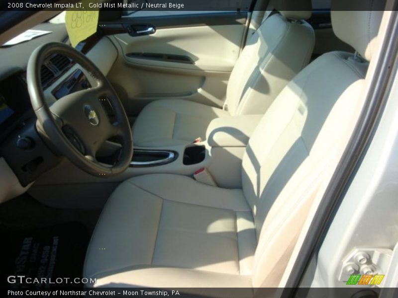 Gold Mist Metallic / Neutral Beige 2008 Chevrolet Impala LT