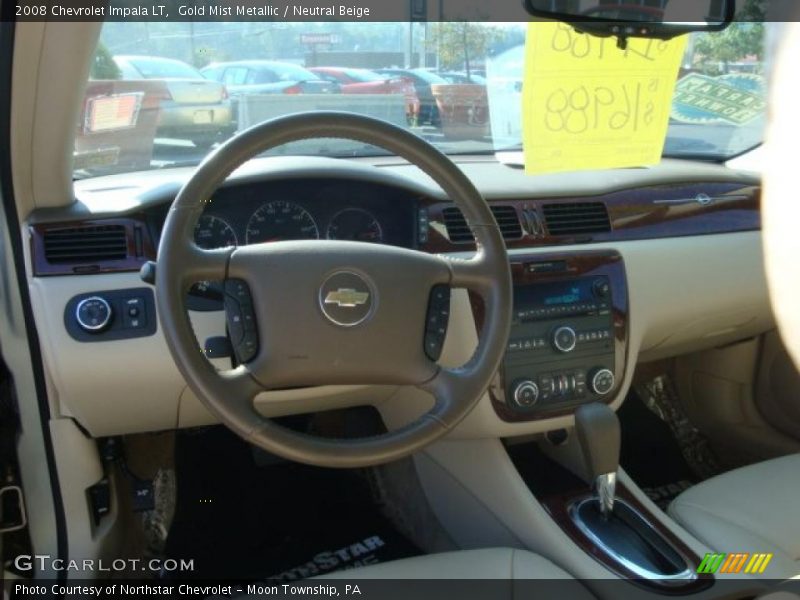 Gold Mist Metallic / Neutral Beige 2008 Chevrolet Impala LT