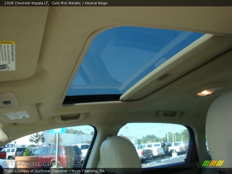 Gold Mist Metallic / Neutral Beige 2008 Chevrolet Impala LT
