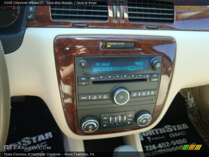 Gold Mist Metallic / Neutral Beige 2008 Chevrolet Impala LT