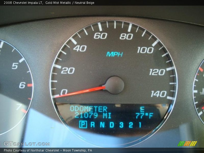 Gold Mist Metallic / Neutral Beige 2008 Chevrolet Impala LT