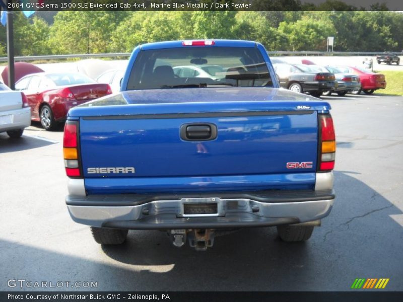 Marine Blue Metallic / Dark Pewter 2004 GMC Sierra 1500 SLE Extended Cab 4x4