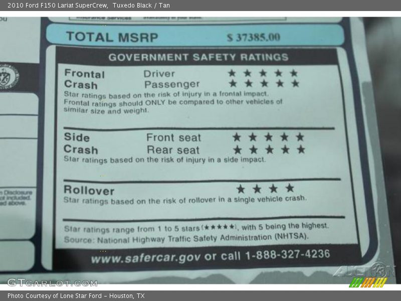 Tuxedo Black / Tan 2010 Ford F150 Lariat SuperCrew