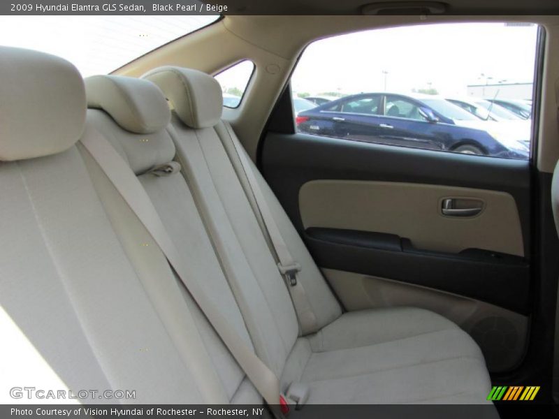 Black Pearl / Beige 2009 Hyundai Elantra GLS Sedan