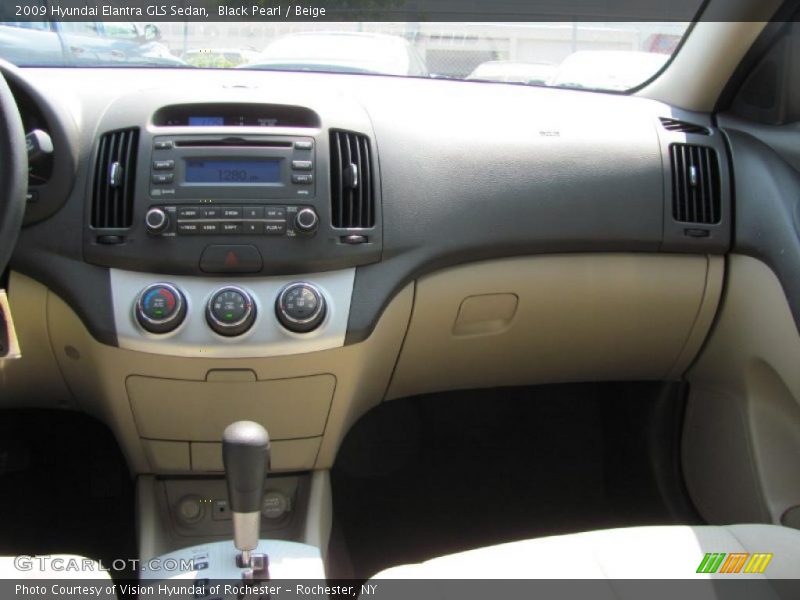 Black Pearl / Beige 2009 Hyundai Elantra GLS Sedan