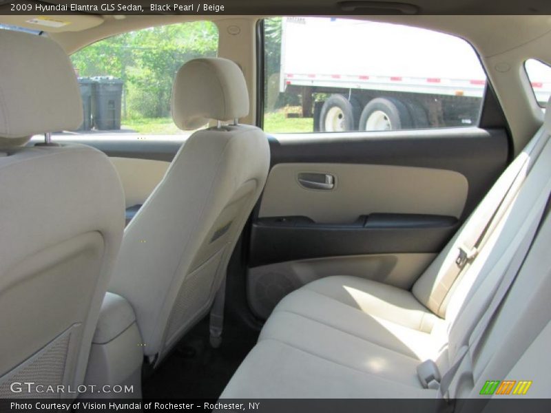 Black Pearl / Beige 2009 Hyundai Elantra GLS Sedan