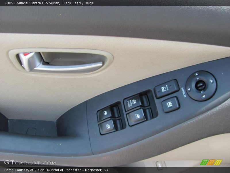 Black Pearl / Beige 2009 Hyundai Elantra GLS Sedan