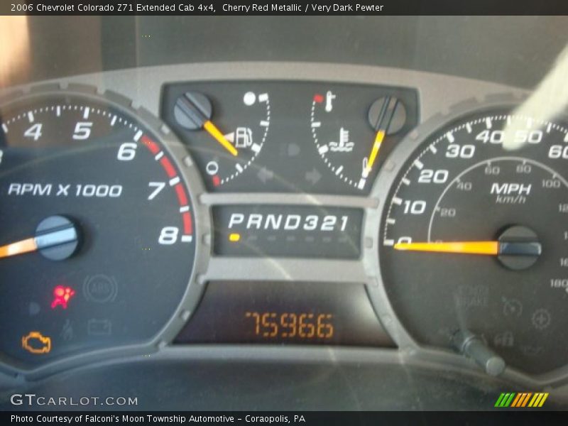 Cherry Red Metallic / Very Dark Pewter 2006 Chevrolet Colorado Z71 Extended Cab 4x4