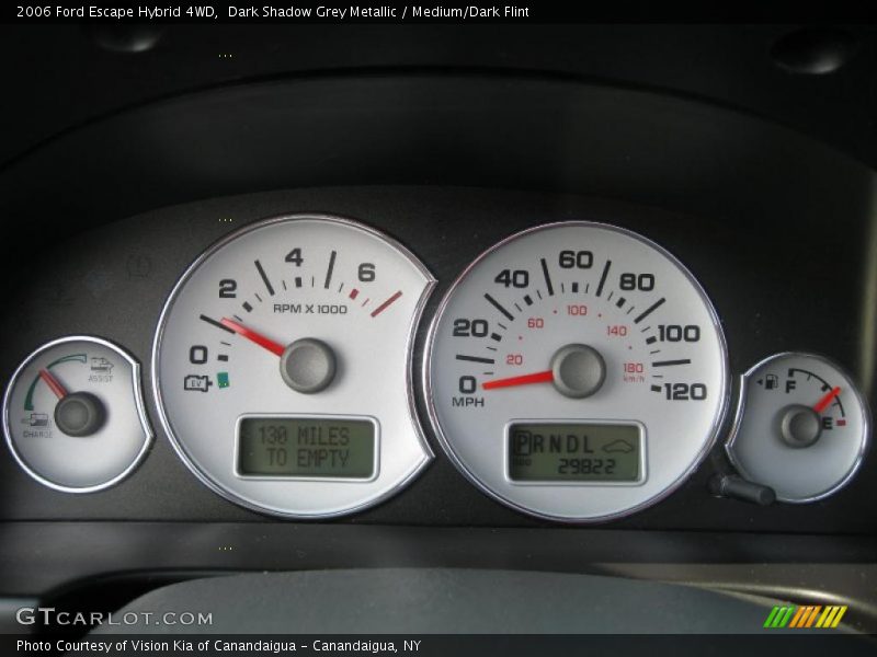 Dark Shadow Grey Metallic / Medium/Dark Flint 2006 Ford Escape Hybrid 4WD