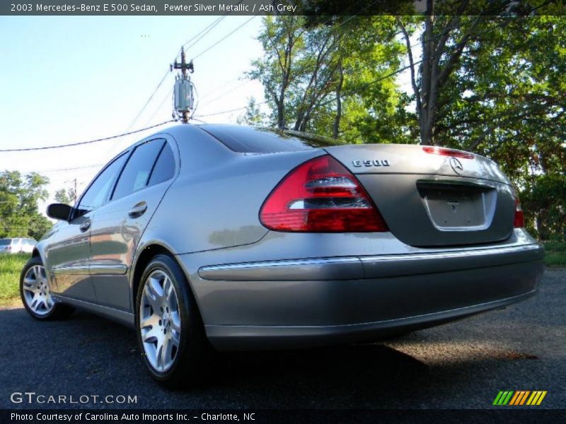Pewter Silver Metallic / Ash Grey 2003 Mercedes-Benz E 500 Sedan