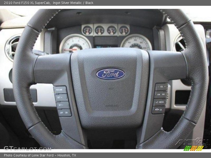 Ingot Silver Metallic / Black 2010 Ford F150 XL SuperCab