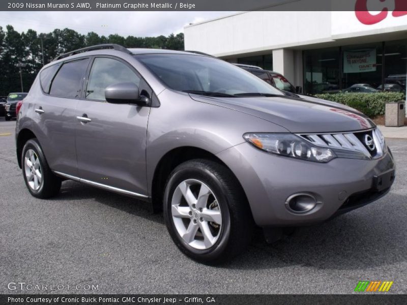 Platinum Graphite Metallic / Beige 2009 Nissan Murano S AWD